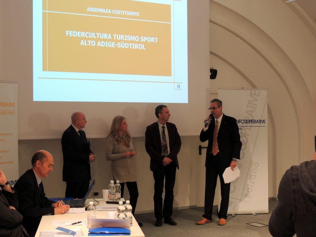 NASCE FEDERCULTURA TURISMO SPORT ALTO ADIGE-SÜDTIROL CONFCOOPERATIVE