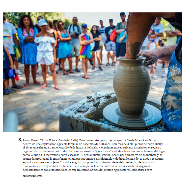 El Pais: S’Abba Frisca tra i 10 migliori musei all’aria aperta del mondo
